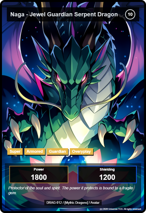 Naga - Jewel Guardian Serpent Dragon card