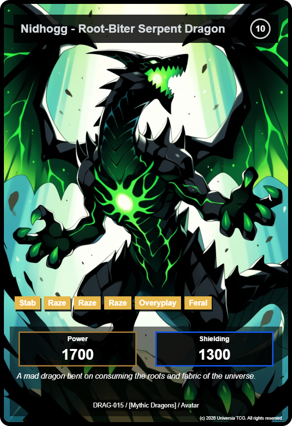Nidhogg - Root-Biter Serpent Dragon card