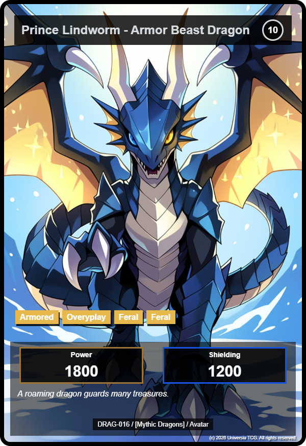 Prince Lindworm - Armor Beast Dragon card