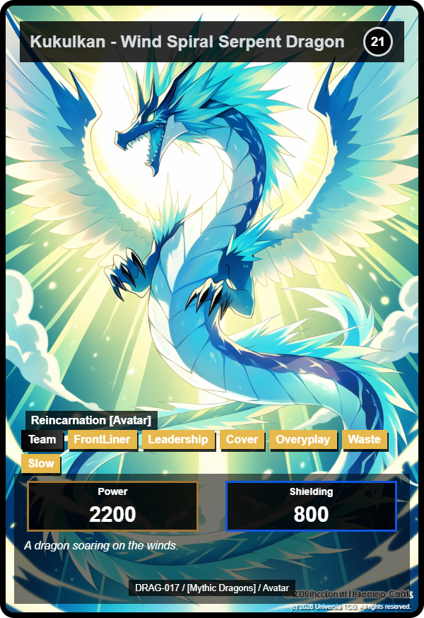Kukulkan - Wind Spiral Serpent Dragon card
