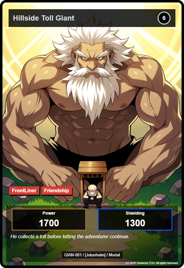 Hillside Toll Giant card