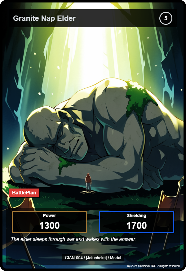 Granite Nap Elder card