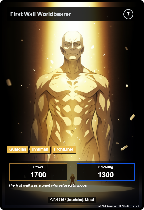 First Wall Worldbearer card