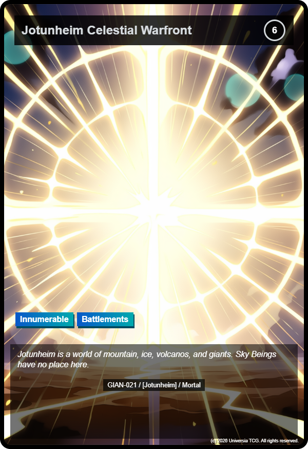 Jotunheim Celestial Warfront card