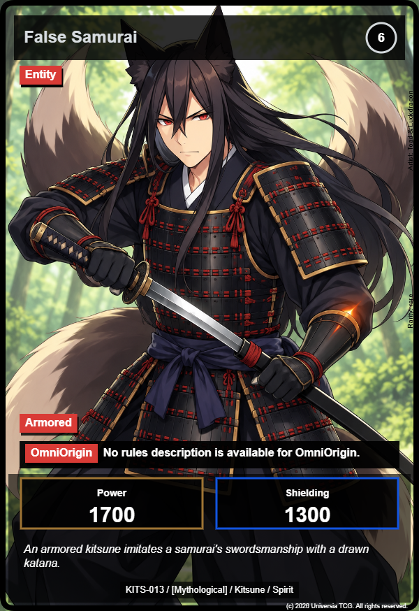 False Samurai card