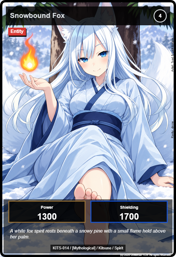 Snowbound Fox card
