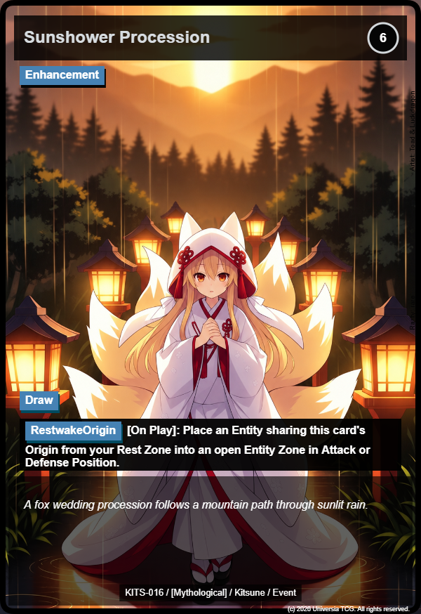 Sunshower Procession card