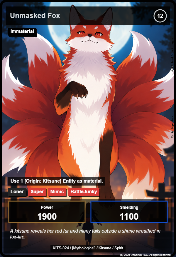 Unmasked Fox card