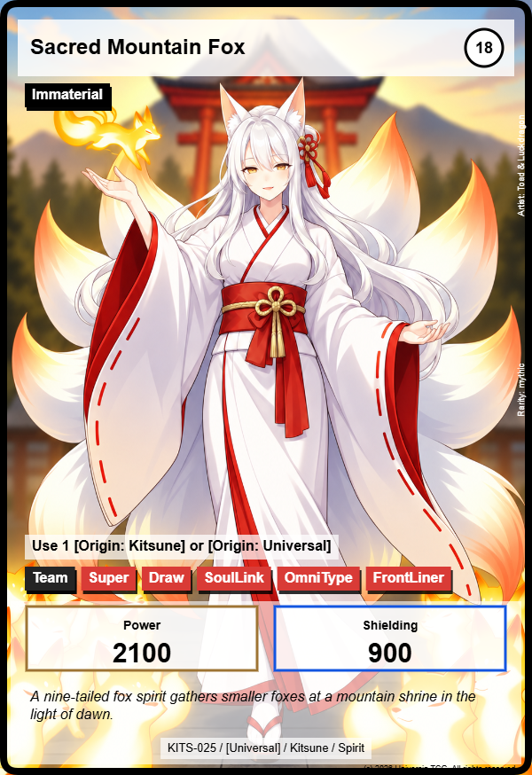 Sacred Mountain Fox card