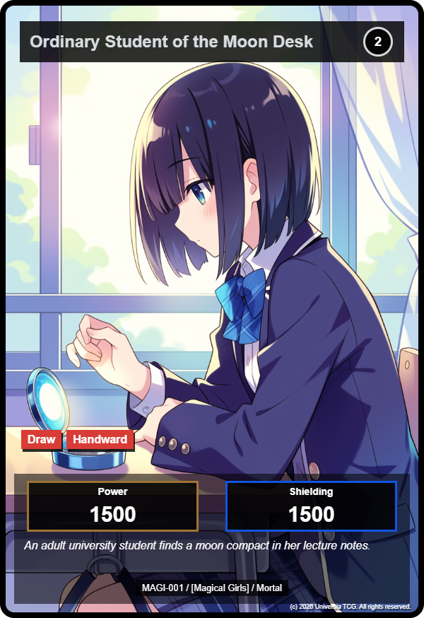 Ordinary Student of the Moon Desk card