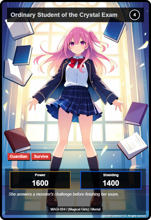 Ordinary Student of the Crystal Exam card
