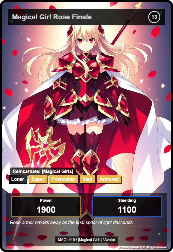 Magical Girl Rose Finale card