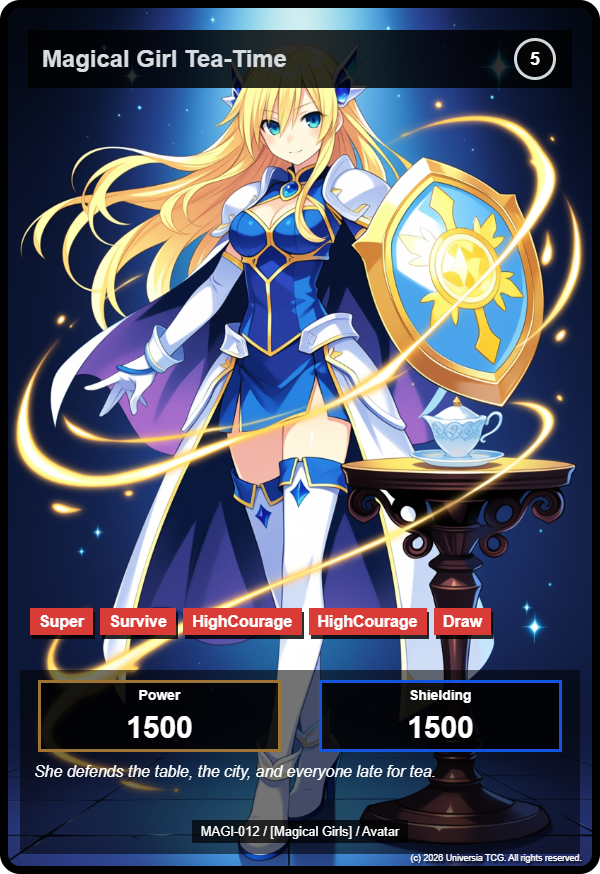 Magical Girl Tea-Time card
