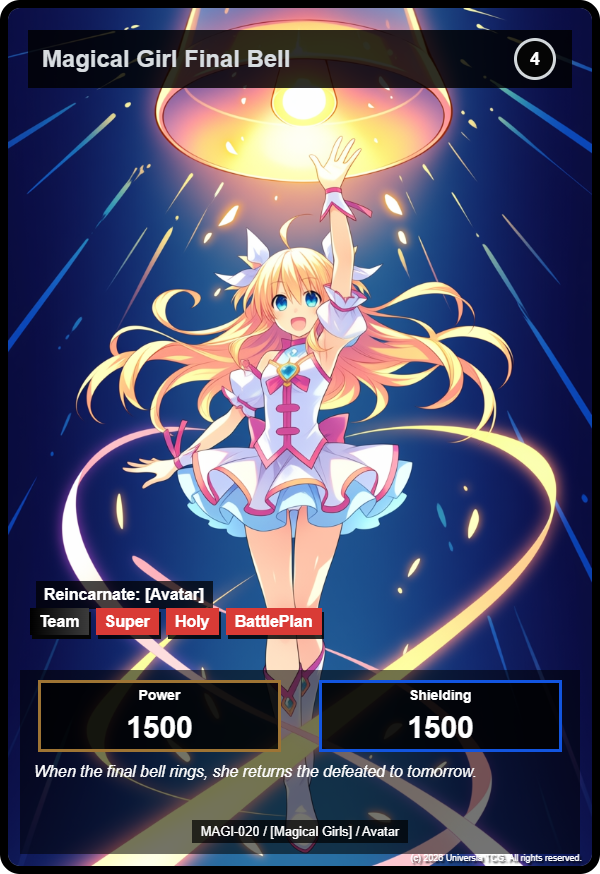 Magical Girl Final Bell card
