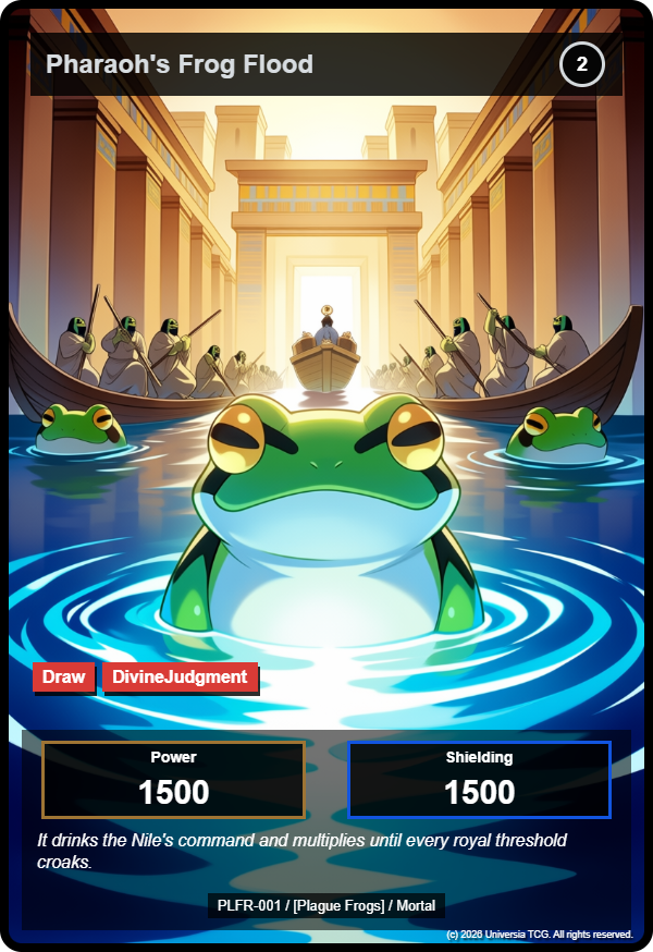 Pharaoh's Frog Flood card