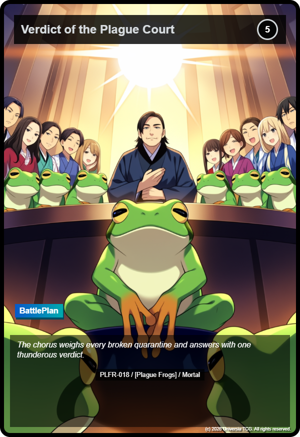 Verdict of the Plague Court card