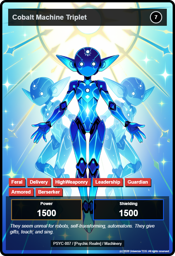 Cobalt Machine Triplet card