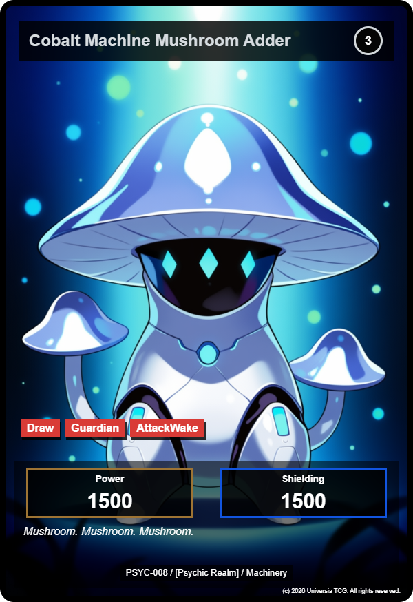 Cobalt Machine Mushroom Adder card