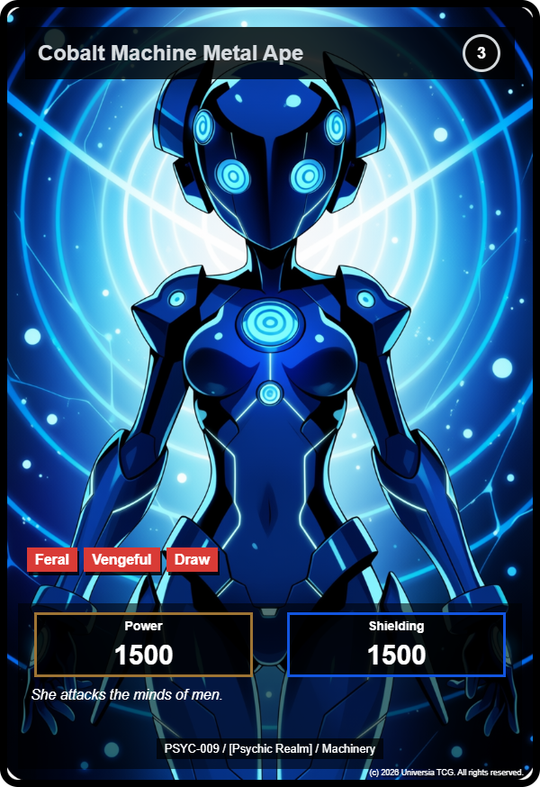 Cobalt Machine Metal Ape card