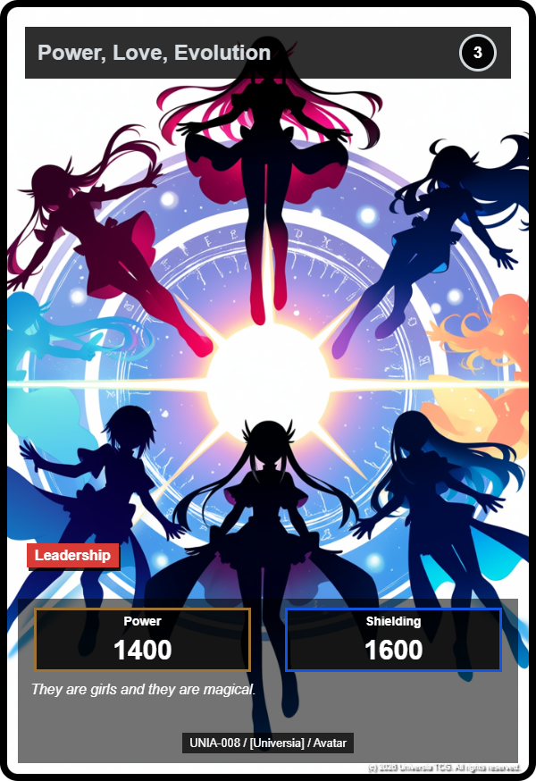 Power, Love, Evolution card
