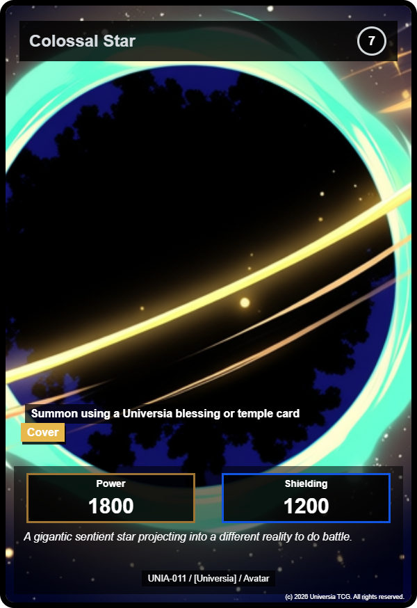 Colossal Star card