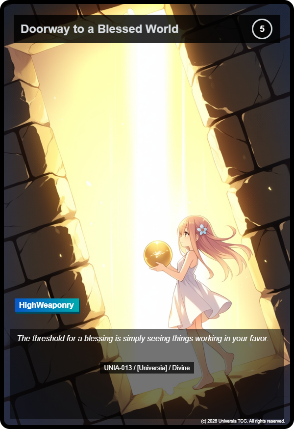 Doorway to a Blessed World card