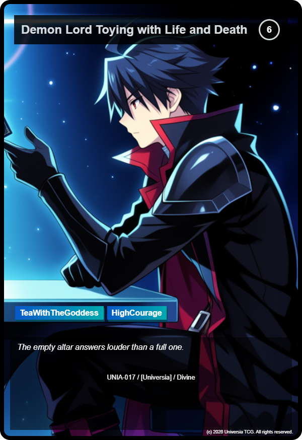 Demon Lord Toying with Life and Death card