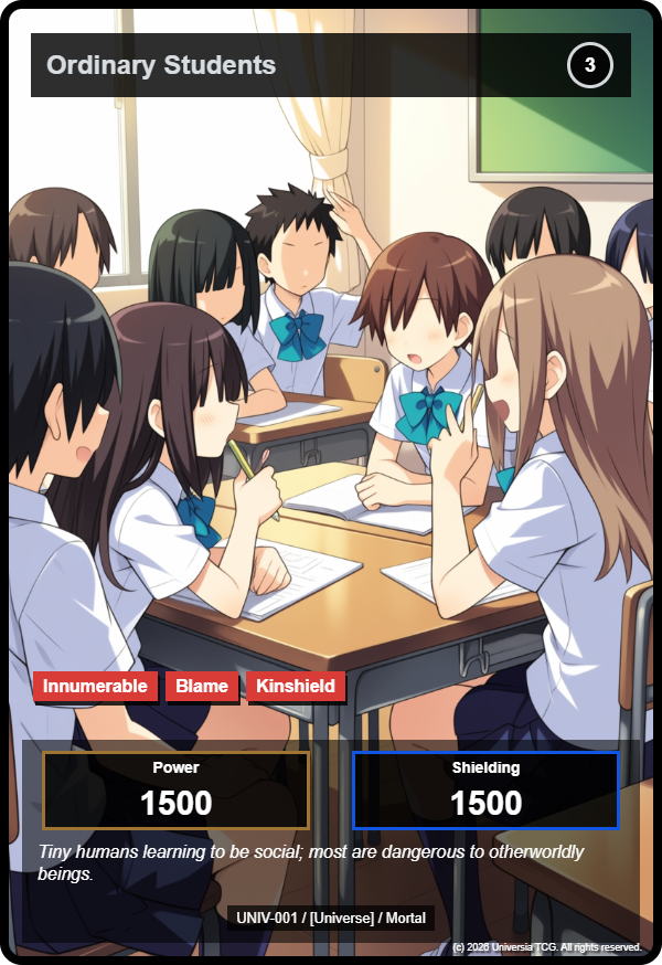 Ordinary Students card