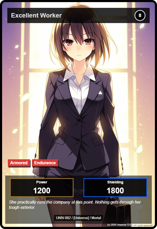 Excellent Worker card