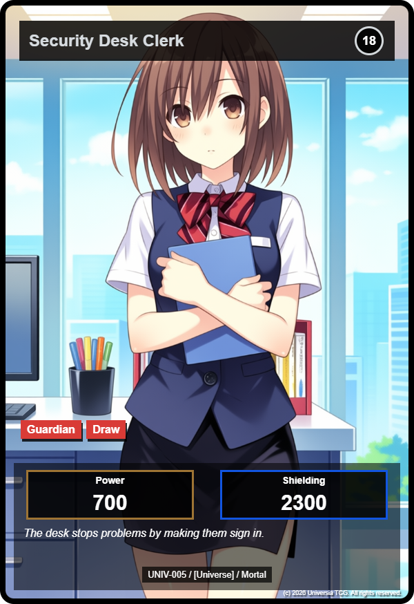 Security Desk Clerk card