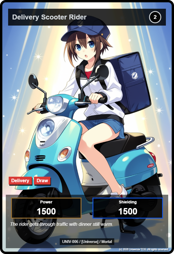 Delivery Scooter Rider card