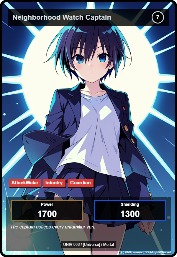 Neighborhood Watch Captain card