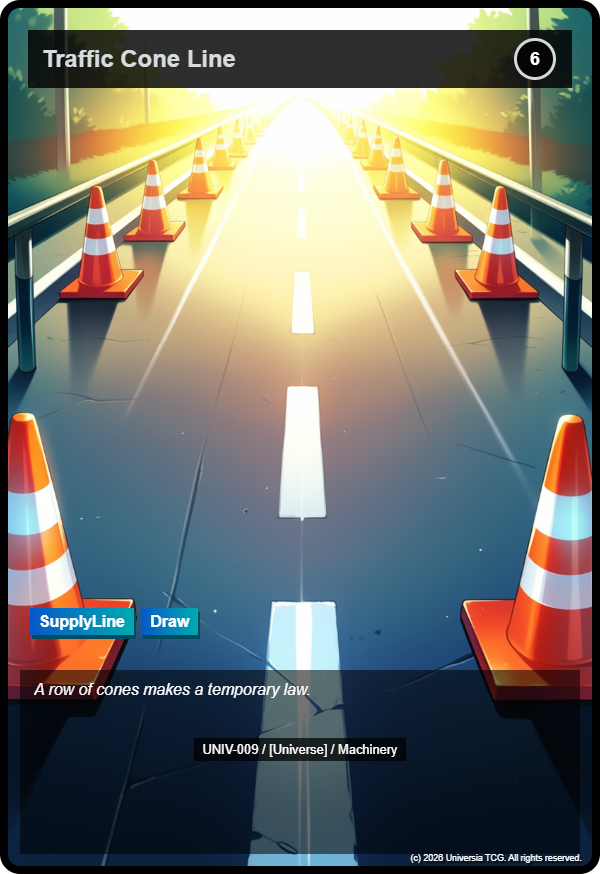Traffic Cone Line card
