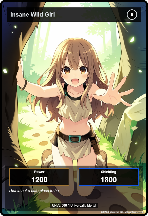 Insane Wild Girl card