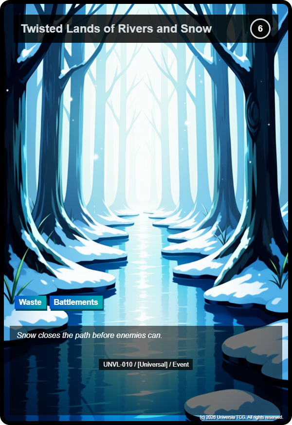 Twisted Lands of Rivers and Snow card