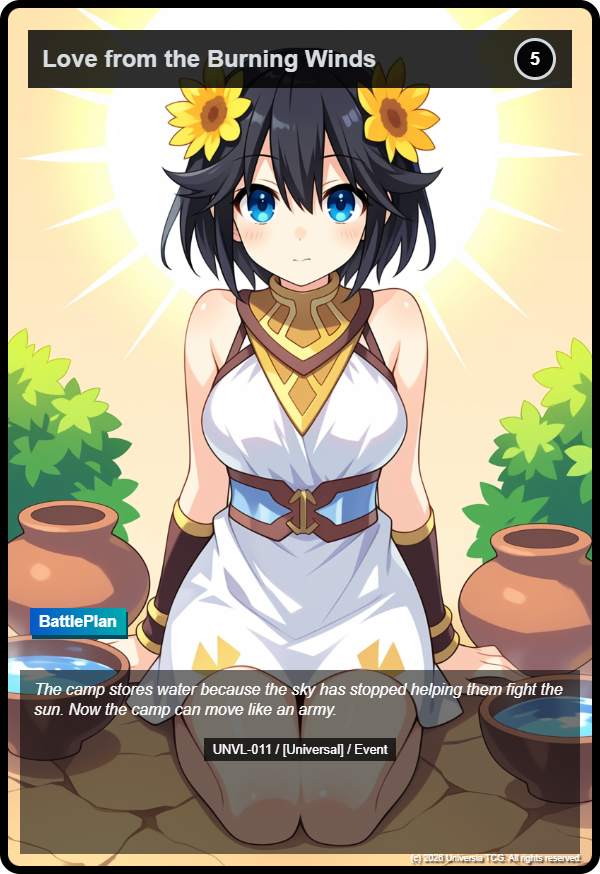 Love from the Burning Winds card