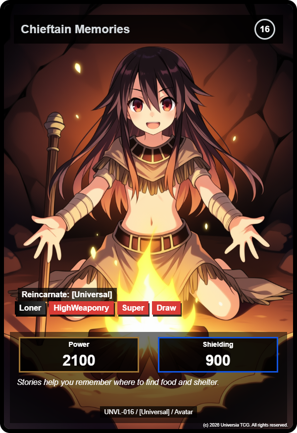Chieftain Memories card