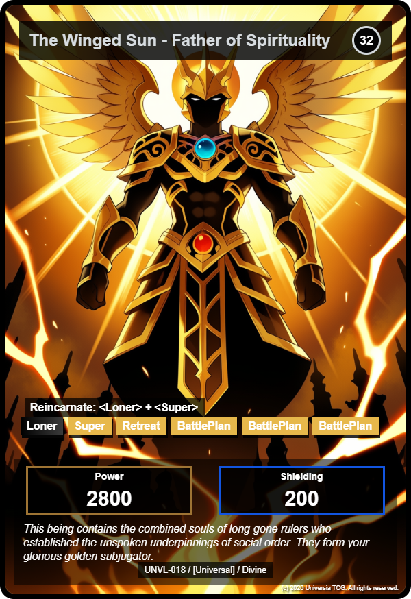 The Winged Sun - Father of Spirituality card