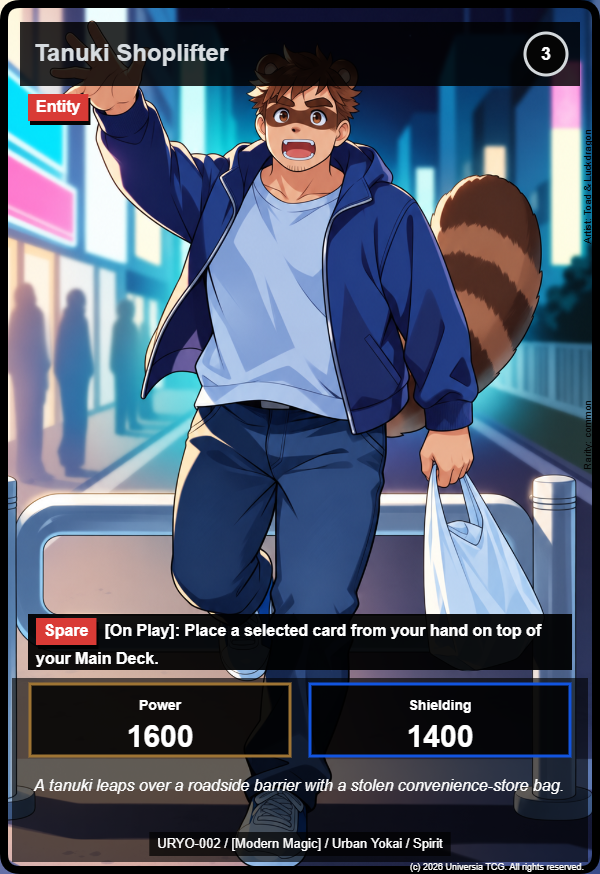 Tanuki Shoplifter card