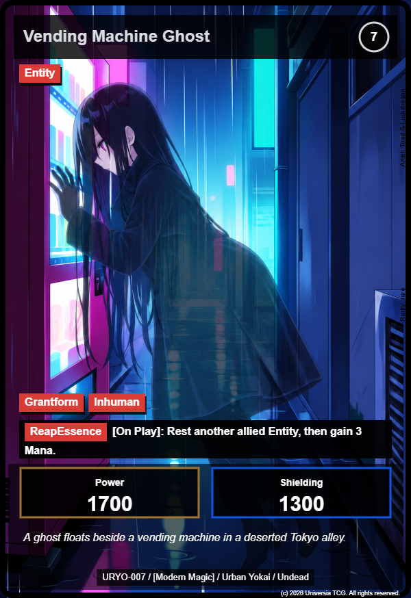 Vending Machine Ghost card