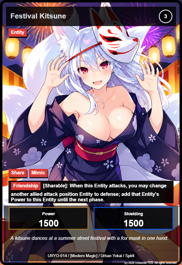 Festival Kitsune card