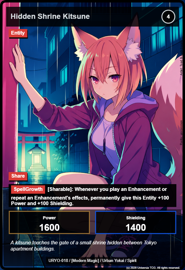 Hidden Shrine Kitsune card