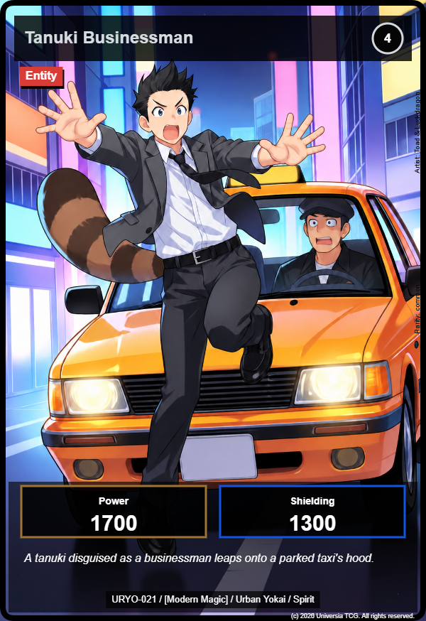 Tanuki Businessman card