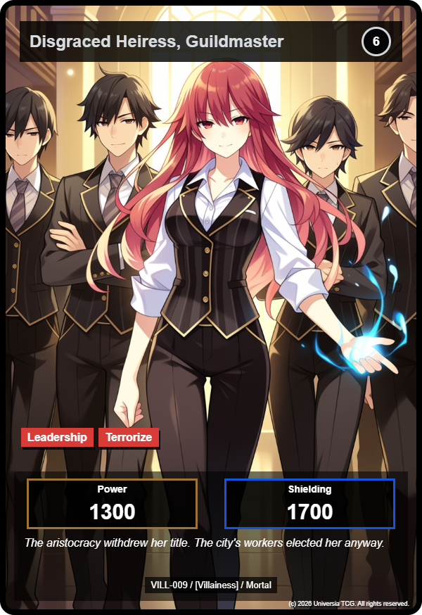 Disgraced Heiress, Guildmaster card