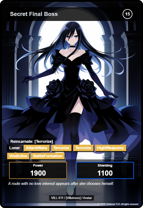 Secret Final Boss card