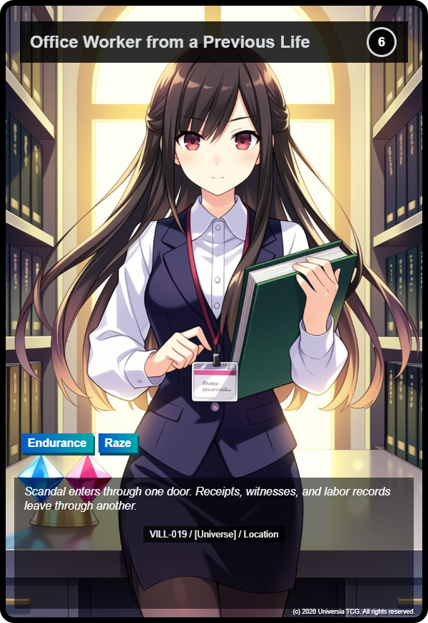 Office Worker from a Previous Life card