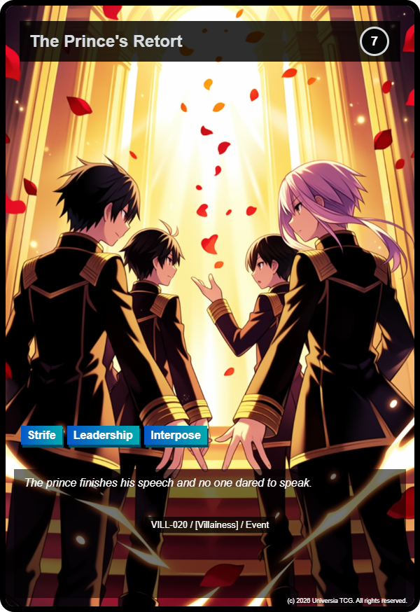 The Prince's Retort card
